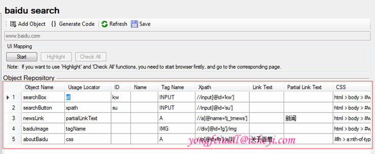 Object Repository